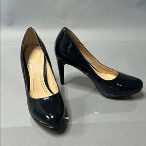 Cole Haan | Navy Blue | Patent Leather Pumps | Size 8.5 | Nike Air Sole (A-1525)